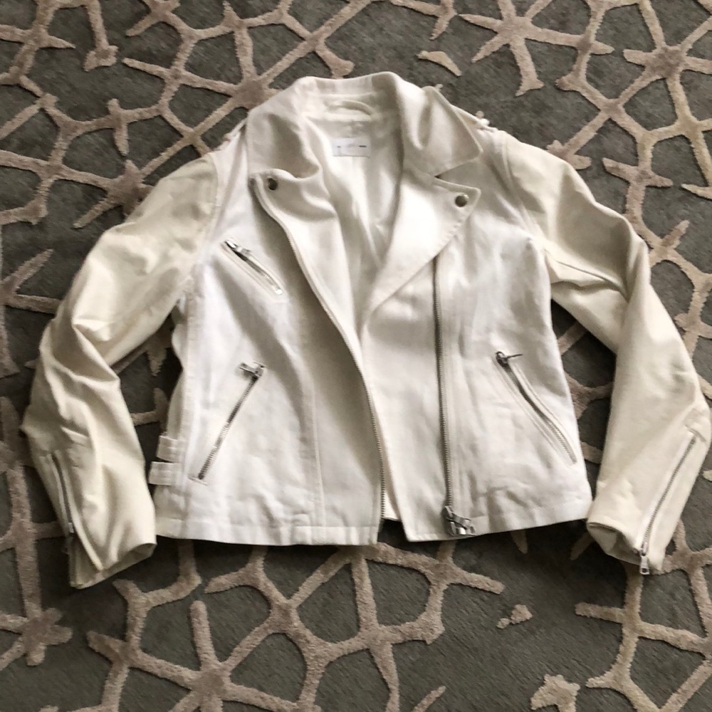 Club Monaco White Jean Jacket